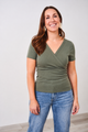 Latched Mama Ribbed Short Sleeve Nursing Wrap Top