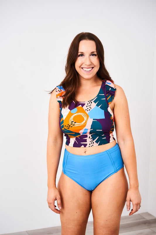 Latched Mama High Waisted Swim Bottoms with Pockets