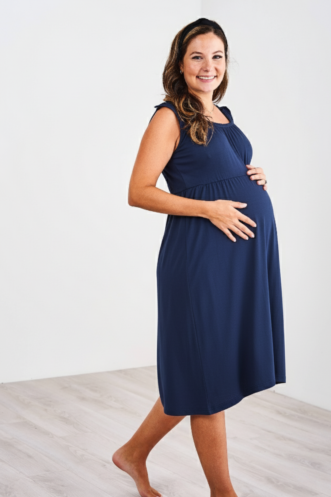 Latched Mama Labor Dress 2.0, 3X / Navy Latched Mama Labor Dress 2.0, 3X / Navy