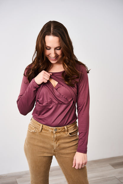 Latched Mama Long Sleeve Basics Nursing Top