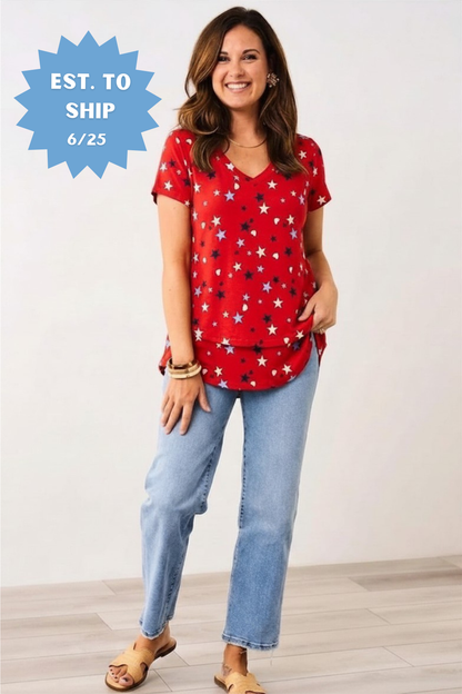 Latched Mama Stars & Hearts Boyfriend Nursing Tee