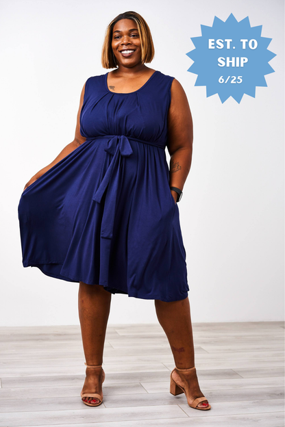 The Momper® Navy & Red Tie Nursing Romper