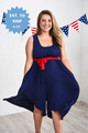The Momper® Navy & Red Tie Nursing Romper