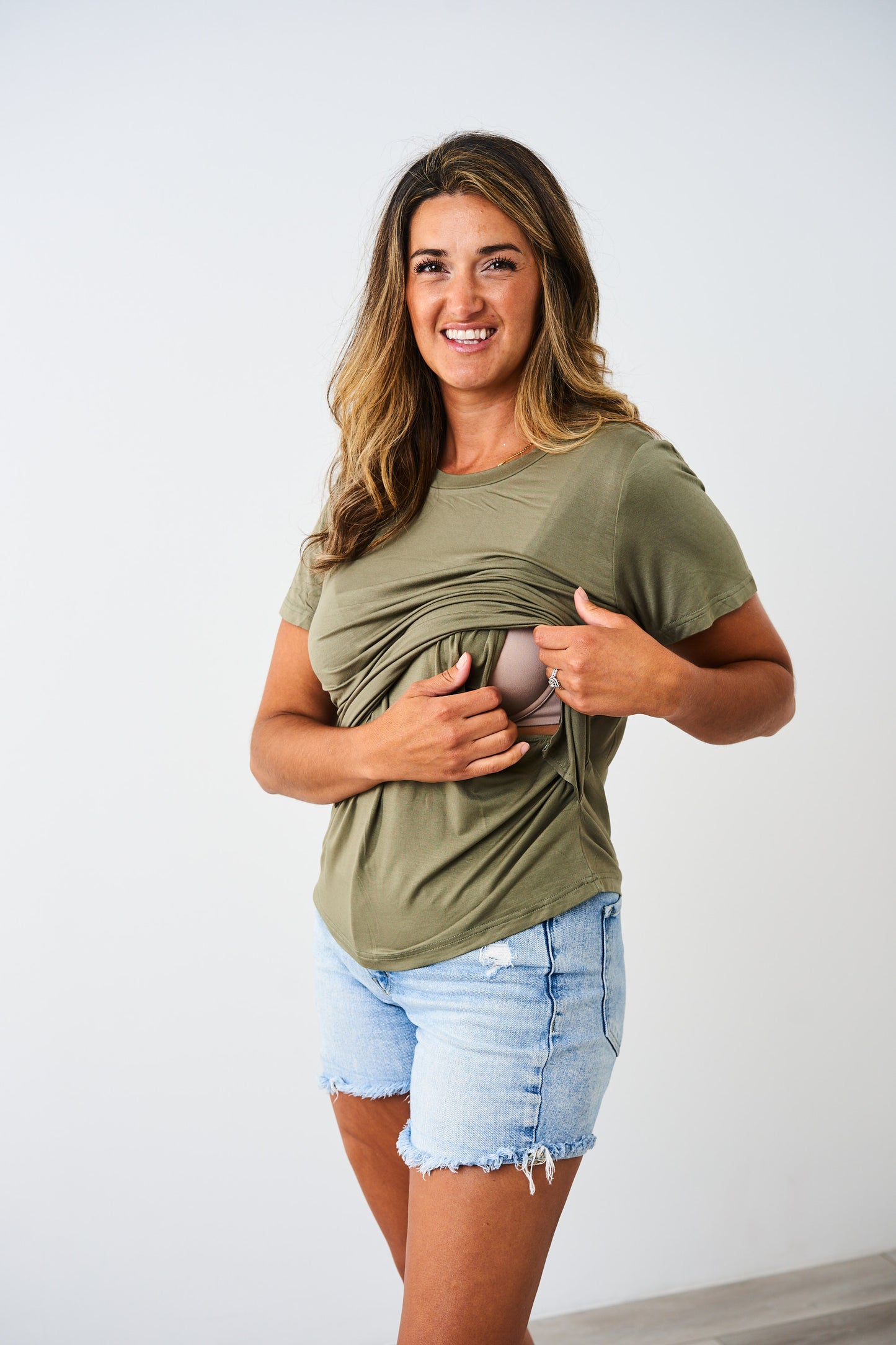 Latched Mama Classic Crewneck Nursing Tee