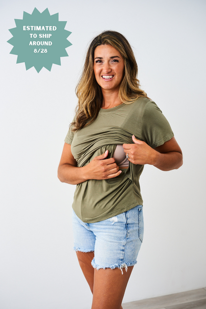 Latched Mama Classic Crewneck Nursing Tee