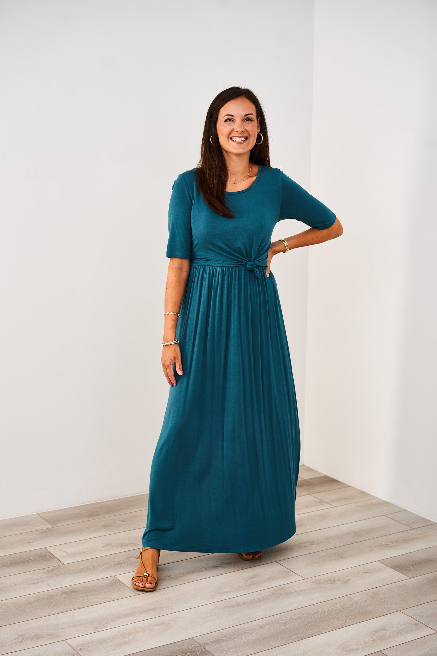 Latched Mama Front Knot Nursing Maxi Dress
