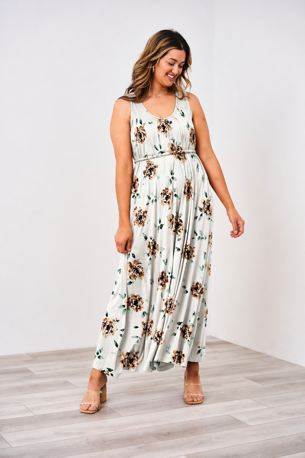 latched mama maxi dress The Momper Sleeveless Maxi Nursing Momper, Standard / Honey Blooms