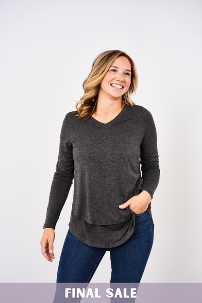 Latched Mama Long Sleeve V-Neck Tee - Final Sale