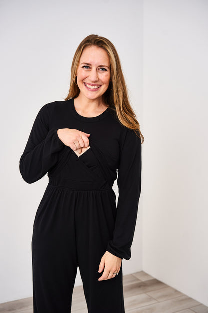 Latched Mama Long Sleeve Ribbed Nursing Jumper