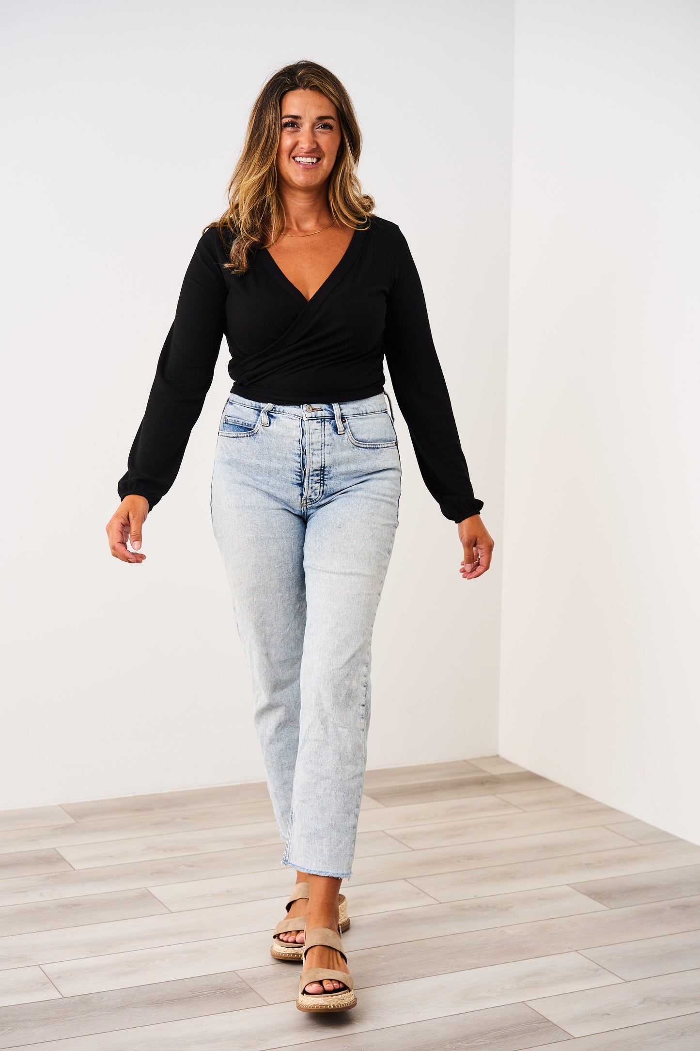 Latched Mama Ribbed Long Sleeve Nursing Wrap Top