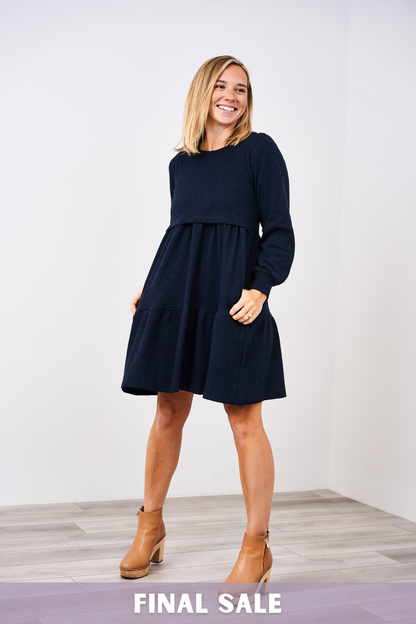 Latched Mama Waffle Knit Nursing Dress - Final Sale