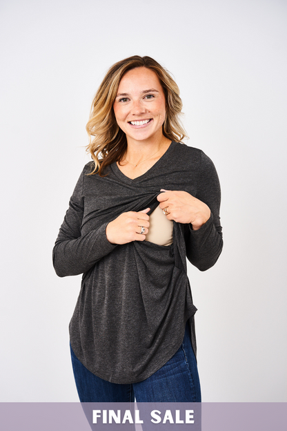 Latched Mama Long Sleeve V-Neck Tee - Final Sale