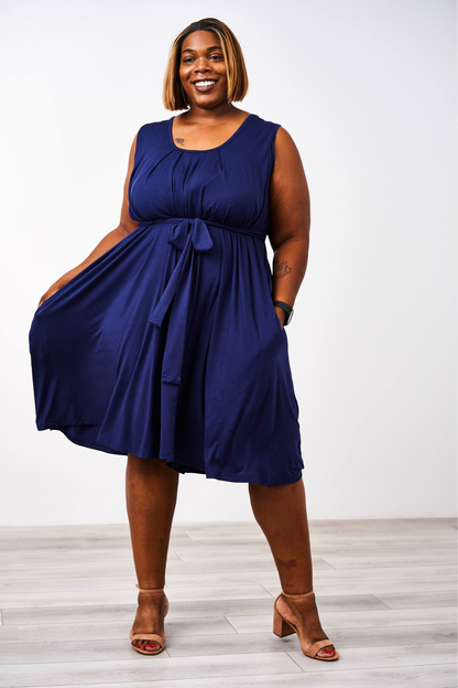 The Momper® Navy & Red Tie Nursing Romper