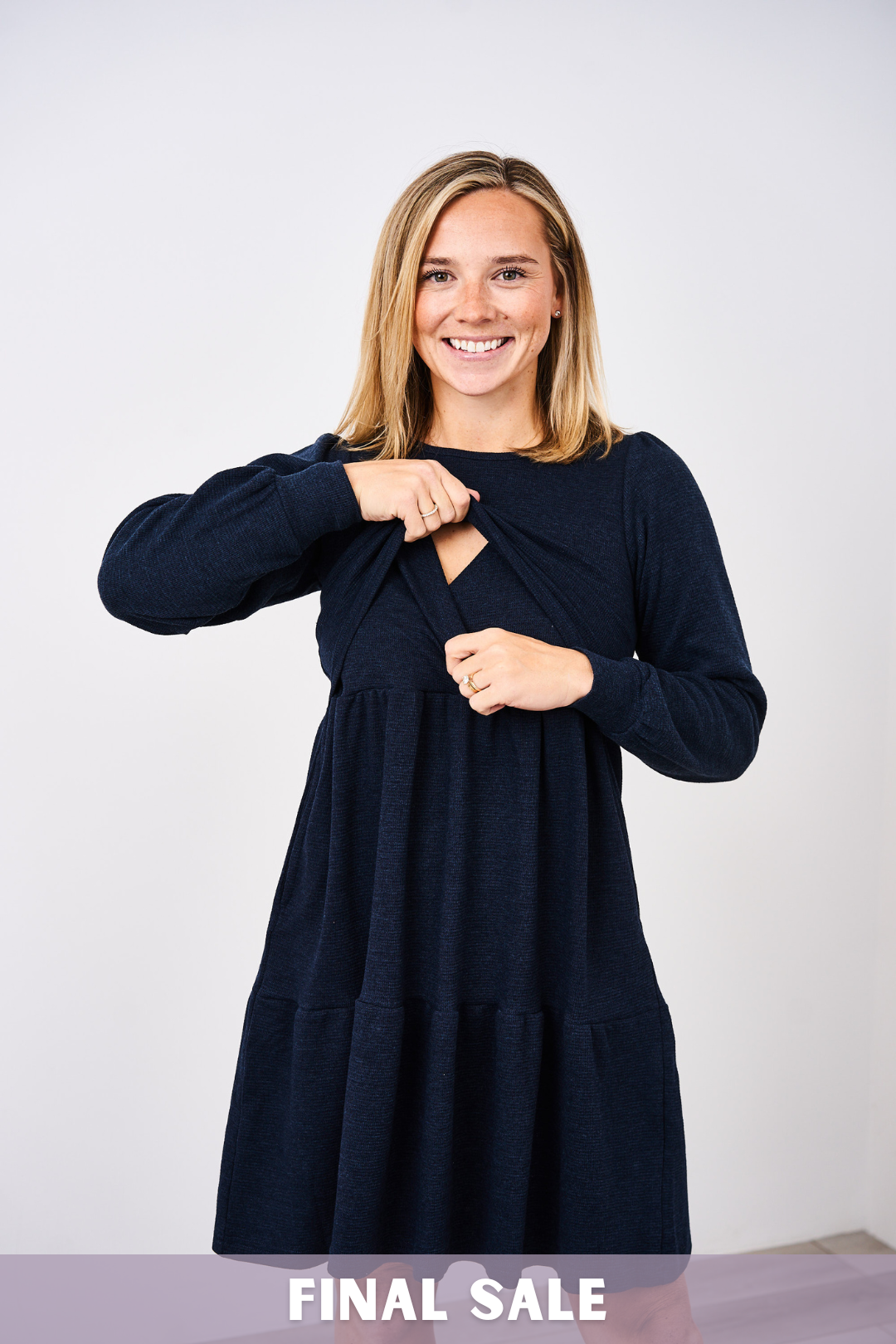 Latched Mama Waffle Knit Nursing Dress - Final Sale