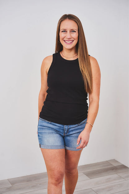 Latched Mama Ribbed High Neck Nursing Tank