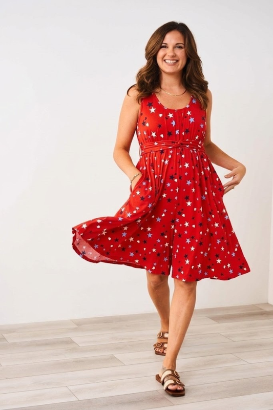 The Momper® Stars & Hearts Nursing Romper