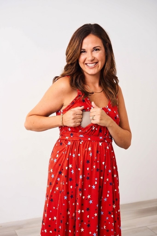 The Momper® Stars & Hearts Nursing Romper