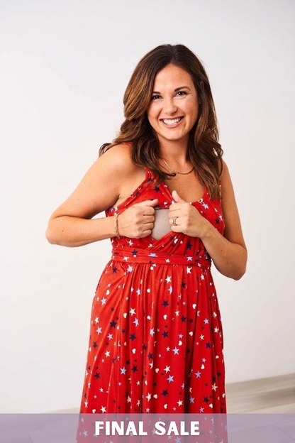 The Momper® Stars & Hearts Nursing Romper - Final Sale