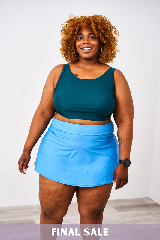 Latched Mama Sporty Swim Skirt with Boy Shorts - Final Sale