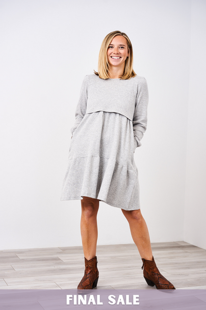 Latched Mama Waffle Knit Nursing Dress - Final Sale