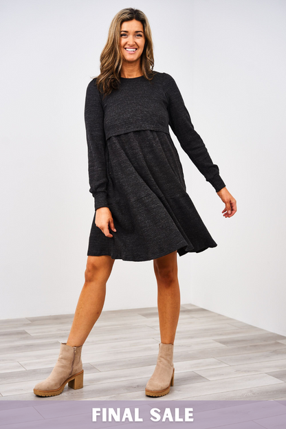 Latched Mama Waffle Knit Nursing Dress - Final Sale