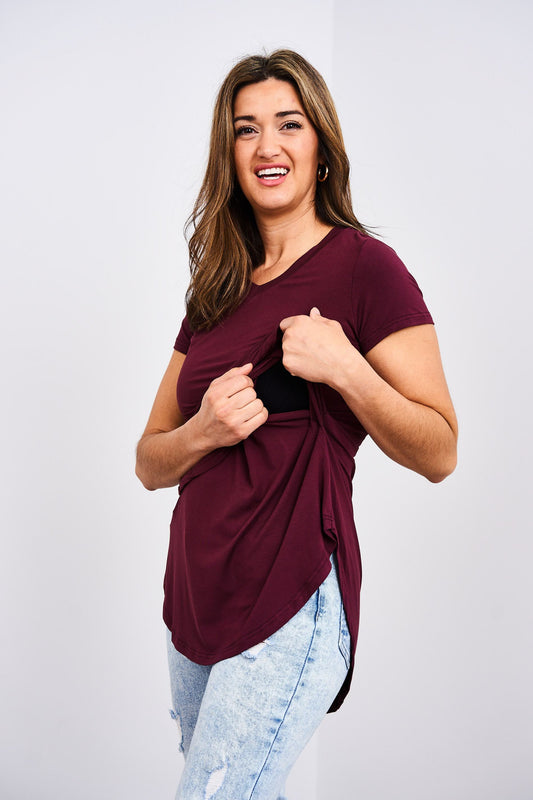 V-Neck Boyfriend Nursing Tee