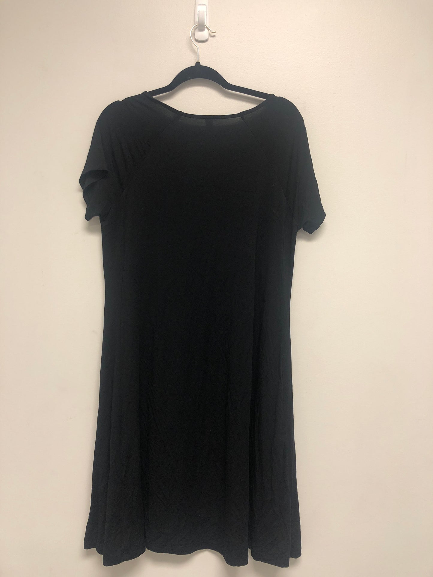 Outlet 6392 - Latched Mama Drawstring T-Shirt Nursing Dress - Black - Large
