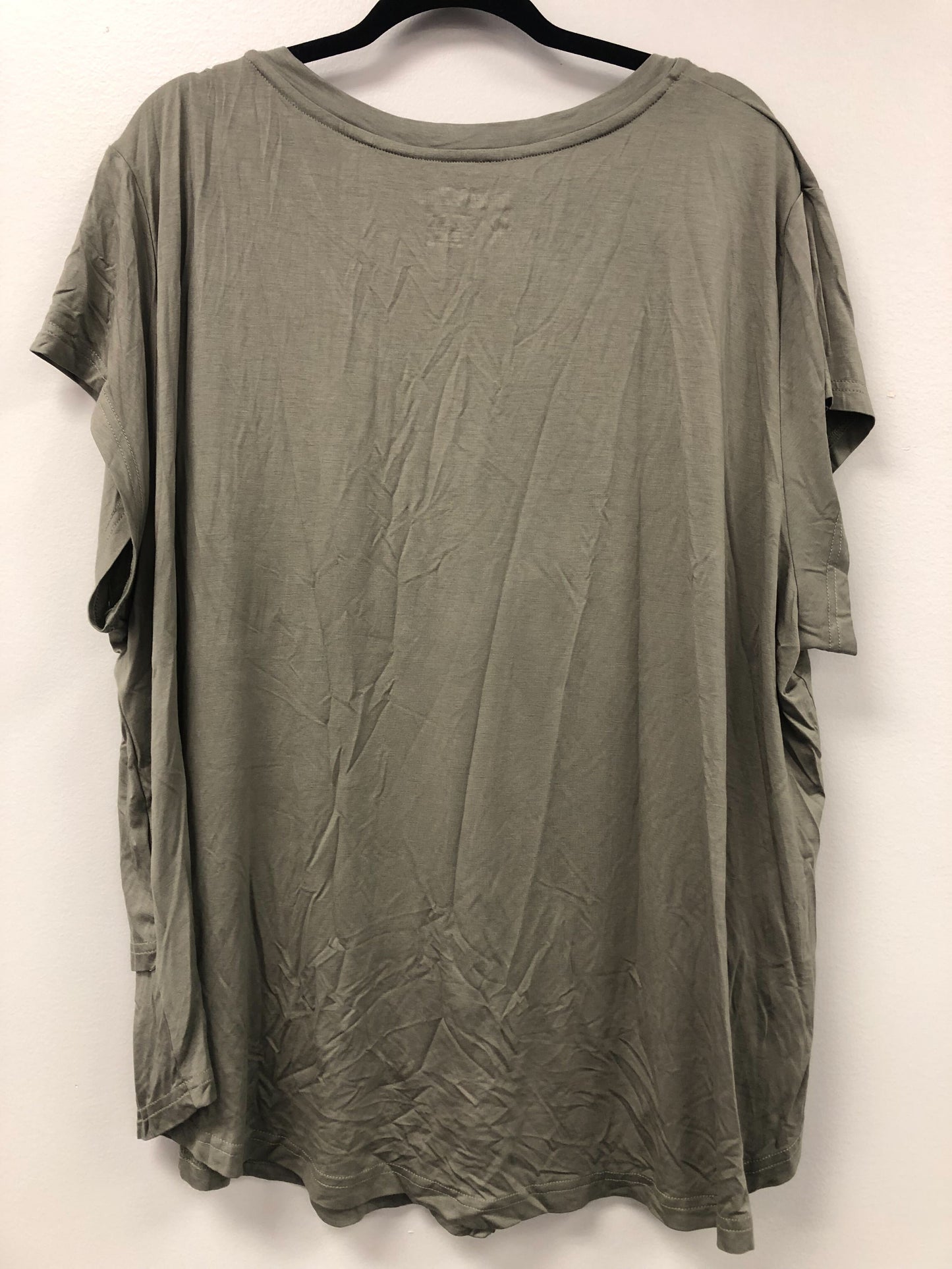 Outlet 5503 - Printed V-Neck Boyfriend Nursing Tee - Moss - 4X