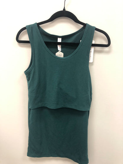 Outlet 5994 - Latched Mama Ribbed Nursing Tank - Forest Green - Extra Small