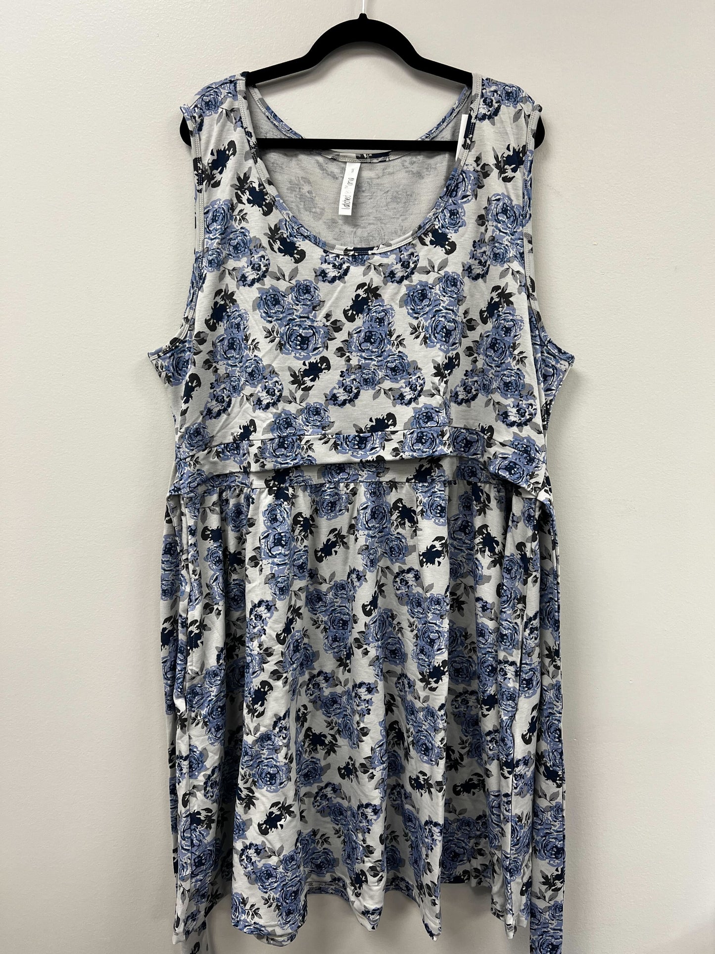 Outlet 5902 - Latched Mama Sunkissed Nursing Sundress - Periwinkle Bouquet - 4X