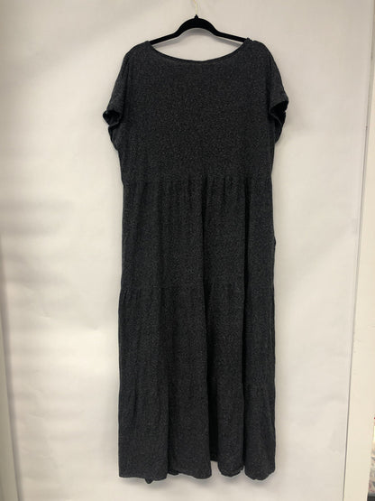 Outlet 6051 - Latched Mama Cotton Tiered T-Shirt Maxi Dress - Slate - 3X