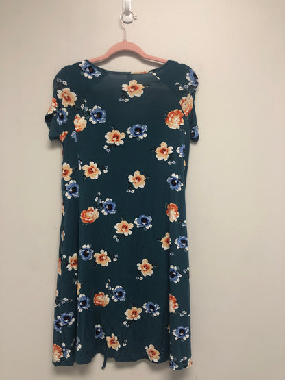 Outlet 6391 - Latched Mama Drawstring T-Shirt Nursing Dress - Teal Breeze - Medium