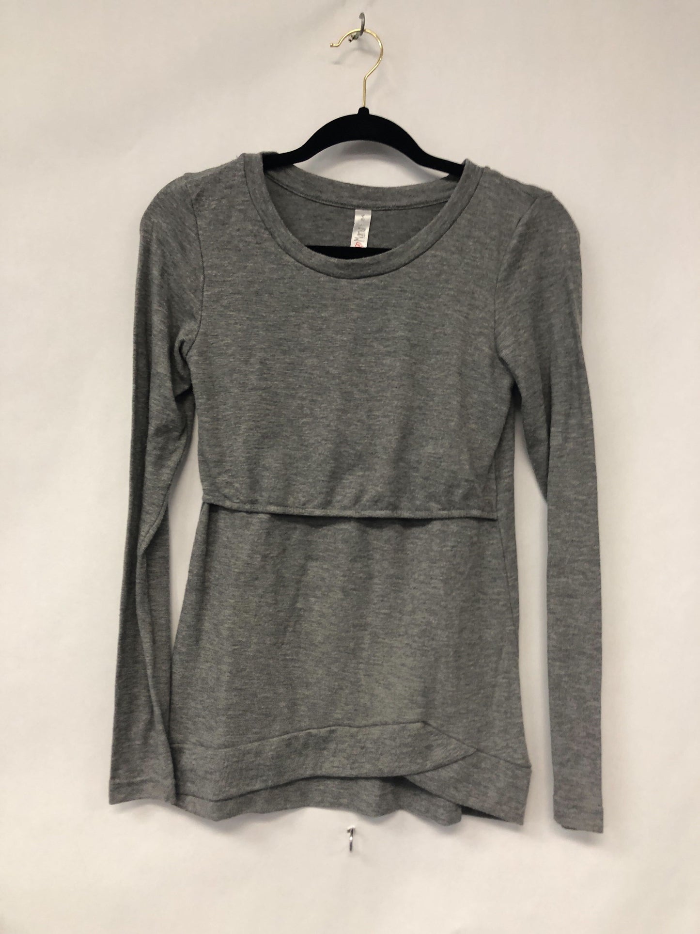 Outlet 6260 - Latched Mama Everyday Nursing Sweater - Heathered Grey - Extra Small