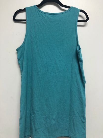 Outlet 6351 - Latched Mama Customized Mama with Kids Ribbed Nursing Tank - Teal - Large