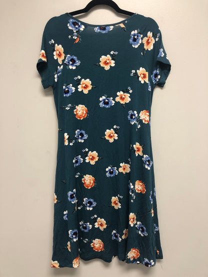 Outlet 6345 - Latched Mama Drawstring T-Shirt Nursing Dress - Teal Breeze - Medium