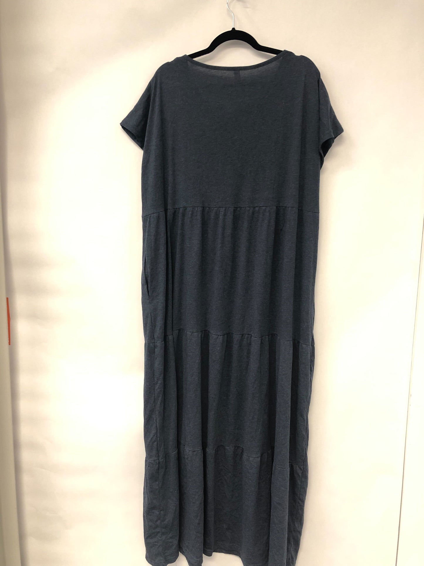 Outlet 6056 - Latched Mama Tiered T-Shirt Maxi Dress - Navy - 4X