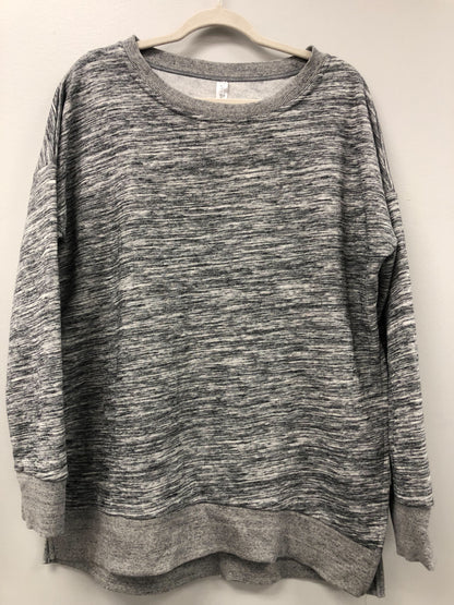 Outlet 5783 - Latched Mama Deluxe Crewneck Nursing Pullover - Heathered Grey - M/L