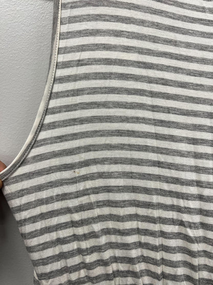 Outlet 5908 - Latched Mama Boardwalk Nursing Maxi - Heather Grey Stripe - 1X