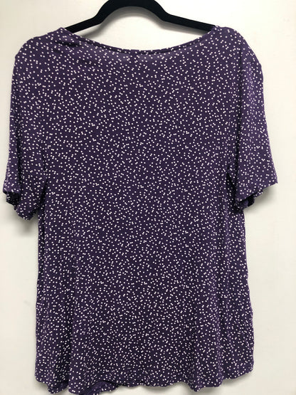 Outlet 6559 - Latched Mama Relaxed Nursing Swing Tee - Purple Dots - Large