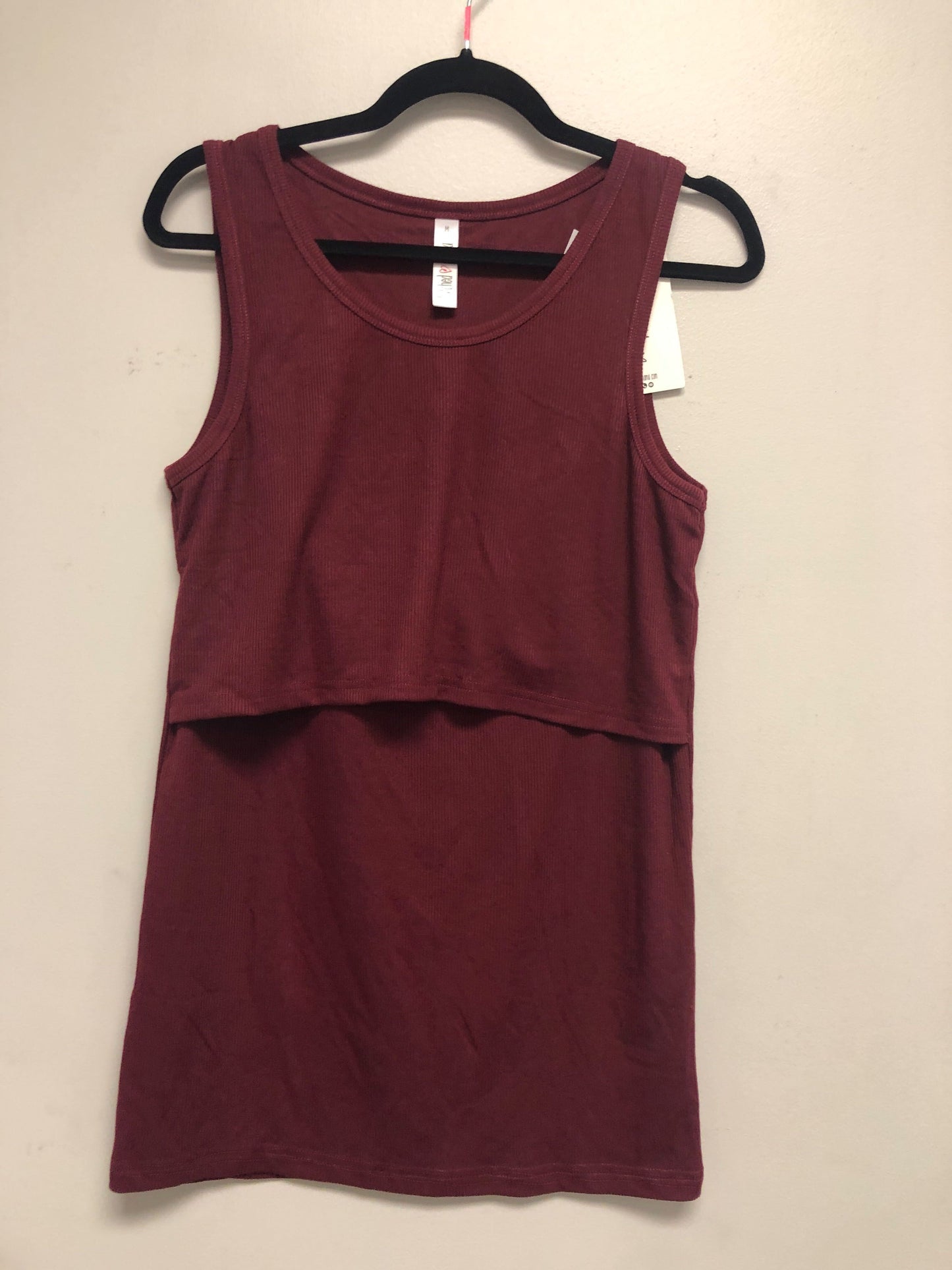 Outlet 6320 - Latched Mama Ribbed Nursing Tank - Wine - Medium