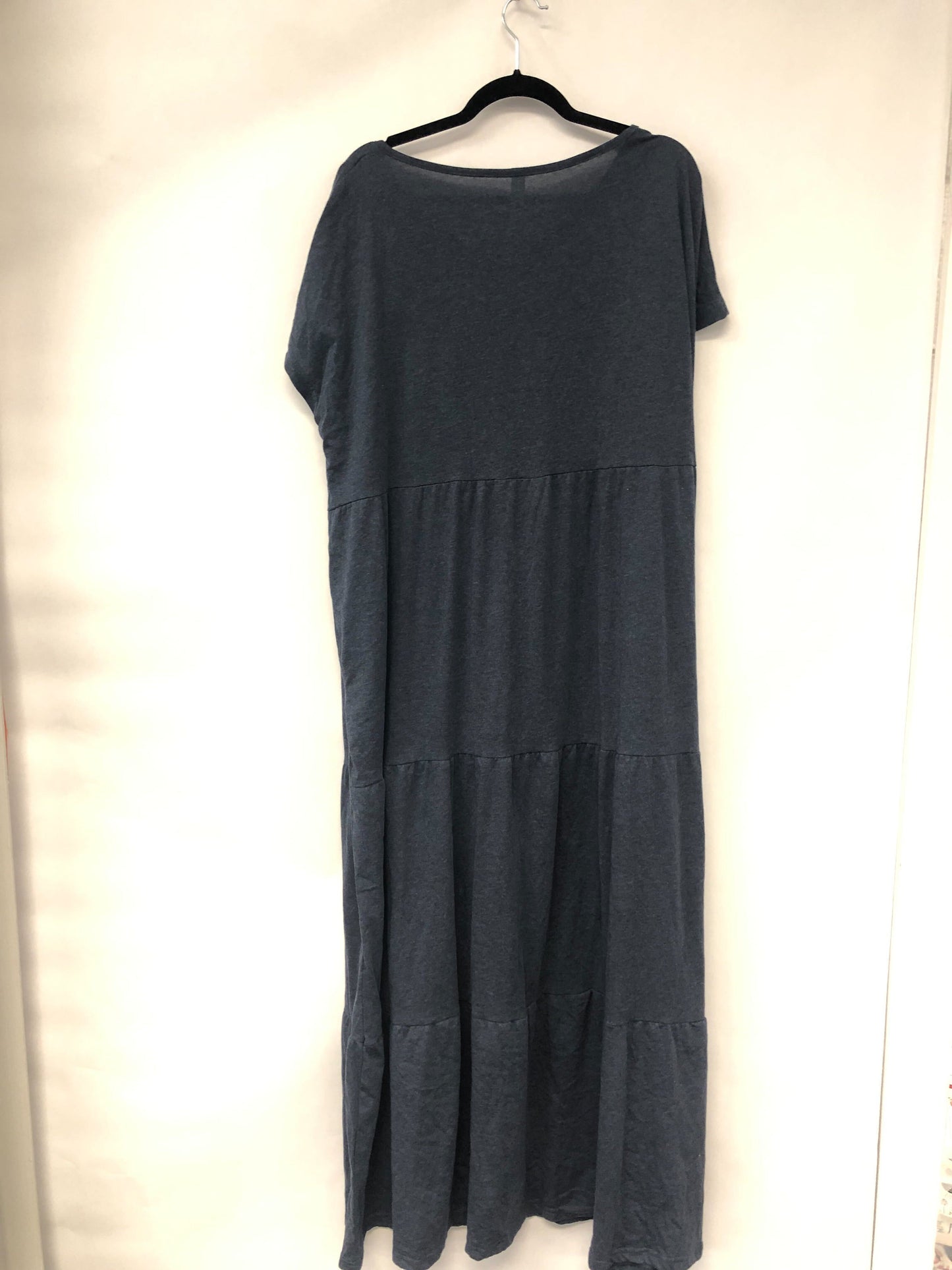 Outlet 6057 - Latched Mama Tiered T-Shirt Maxi Dress - Navy - 4X