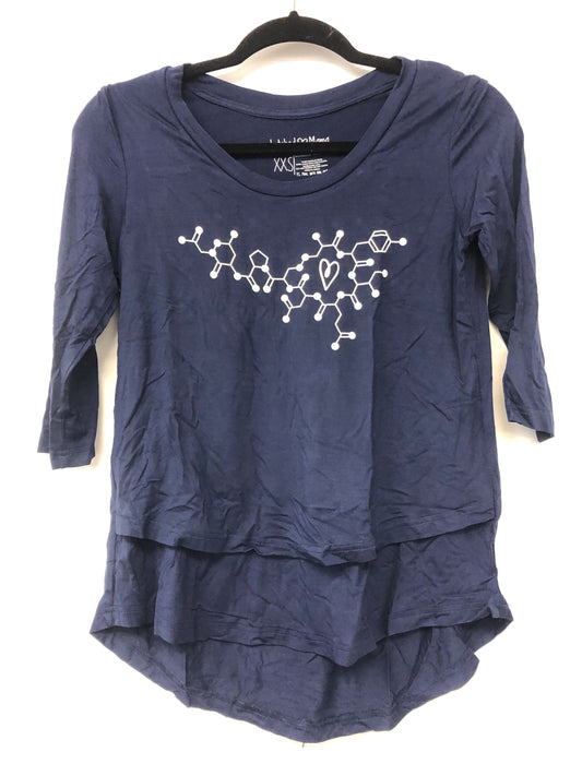 Outlet 6153 - Latched Mama Oxytocin Scoop Neck Nursing Top - Navy - Extra Extra Small