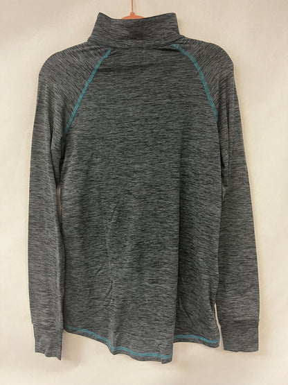 Outlet 6134 - Latched Mama 1/4 Zip Performance Nursing Pullover - Charcoal/Teal - Medium
