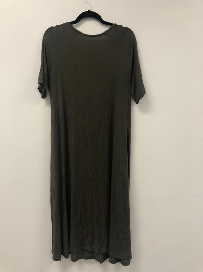 Outlet 5670 - Latched Mama Drawstring Midi Nursing Dress - Olive - Extra Large