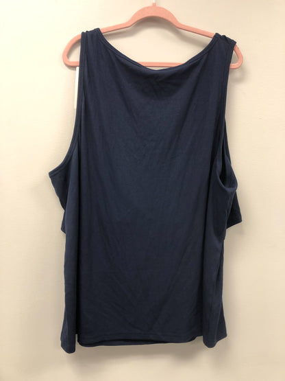 Outlet 5935 - Latched Mama Love Ribbed Nursing Tank - Navy Blue - 4X