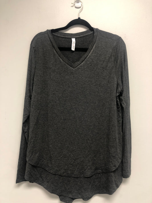 Outlet 6389 - Latched Mama Long Sleeve V-Neck Tee - Charcoal - Large