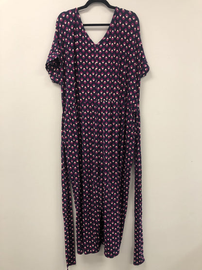 Outlet 5522 - Latched Mama V-Neck Nursing Jumpsuit - Treasure Cove - 4X