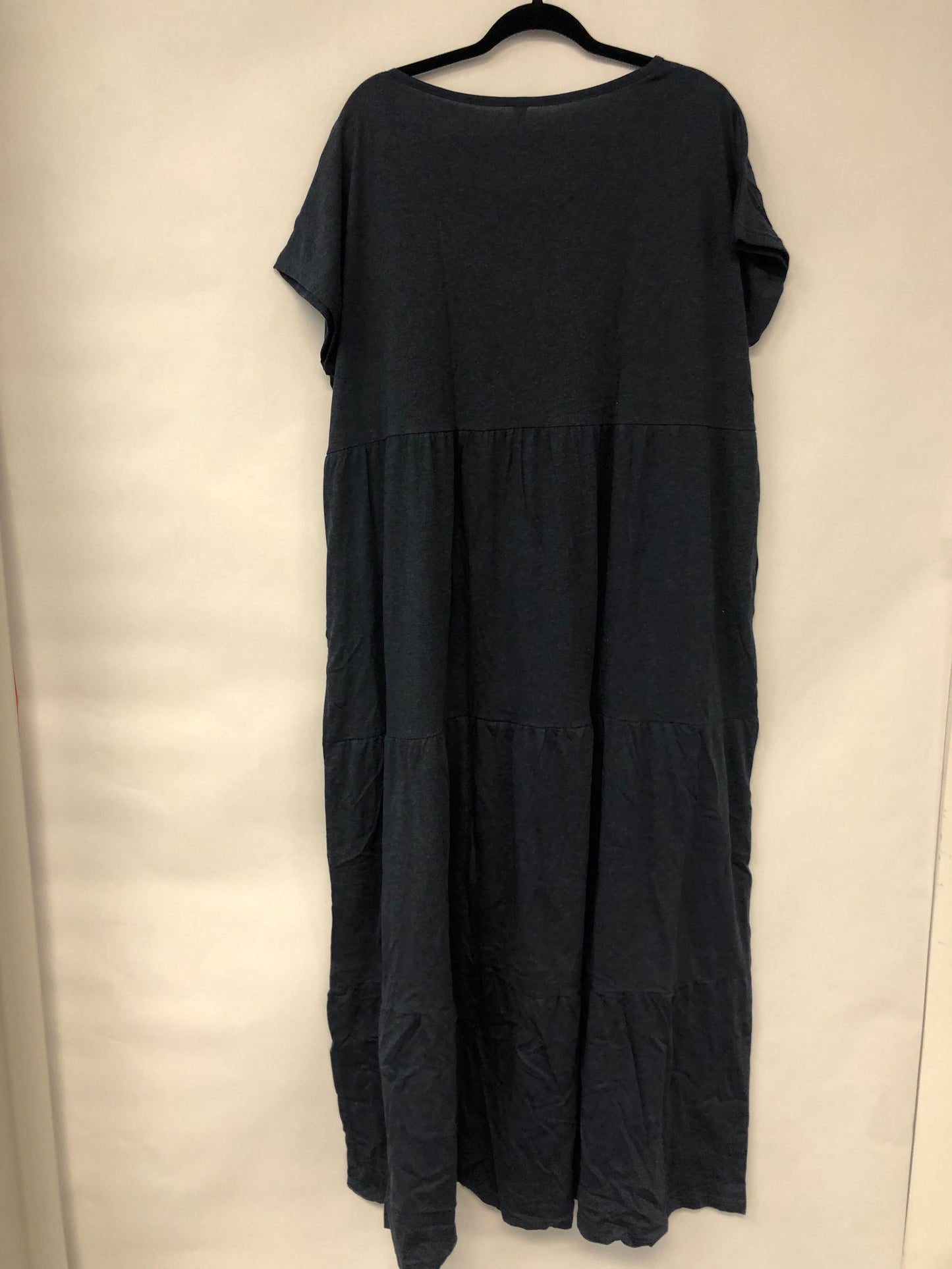 Outlet 6059 - Latched Mama Tiered T-Shirt Maxi Dress - Navy - 4X