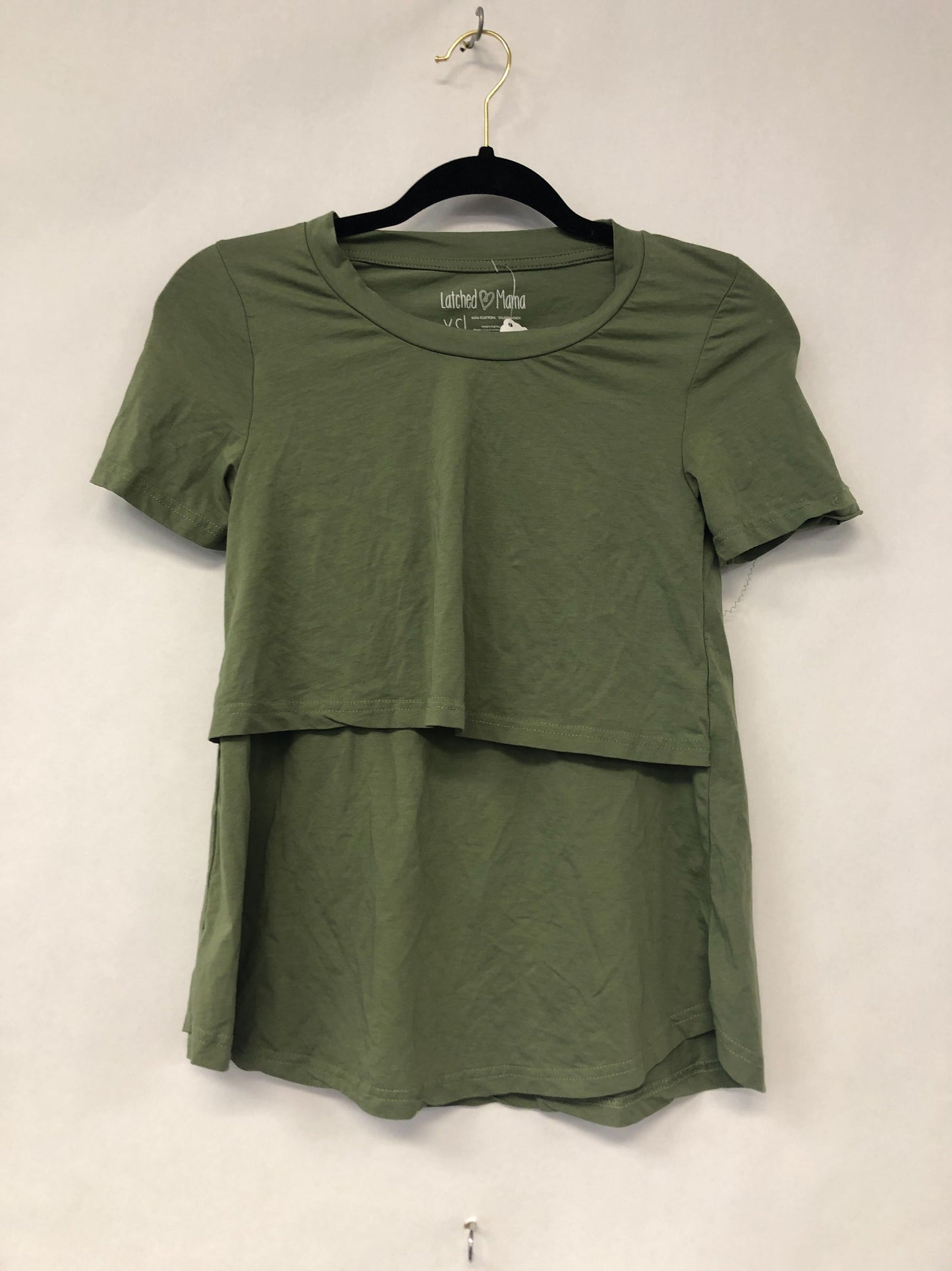 Outlet 6269 - Latched Mama Cotton Swing Nursing Tee - Olive - Extra Small