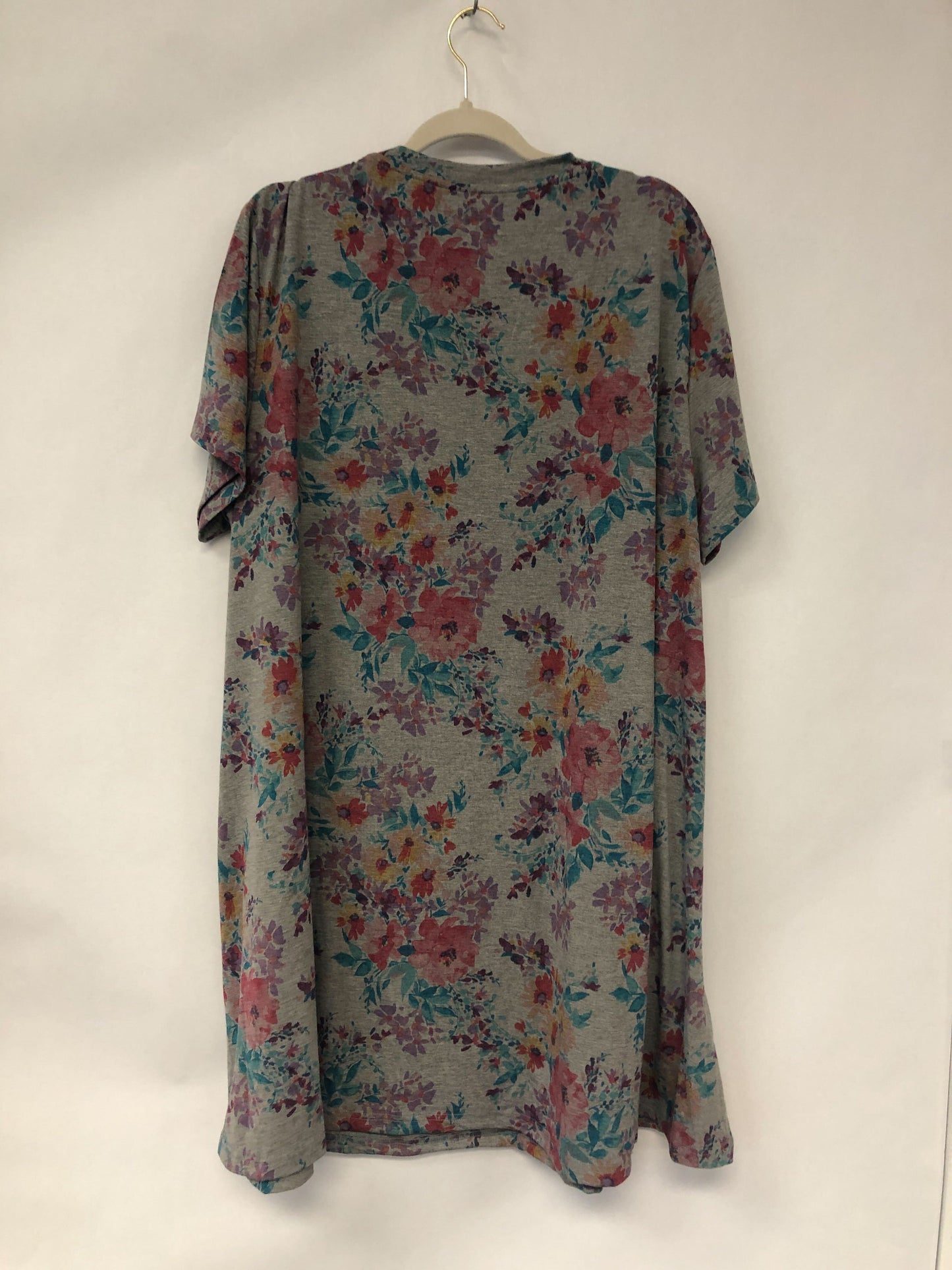 Outlet 6123 - Latched Mama Short Sleeve Swing Nursing Dress - Fresco Garden - 4X